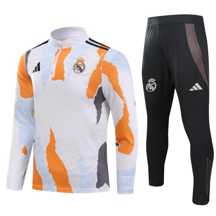 Survêtement Training Real Madrid Blanc & Orange 2024/2025