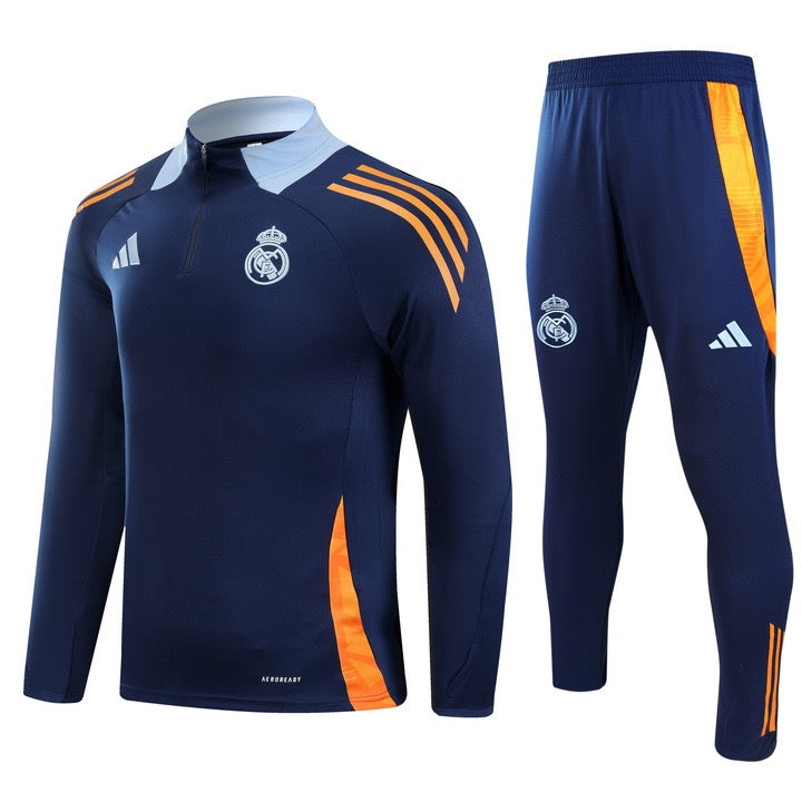 Blauer Trainingsanzug von Real Madrid 2024/2025